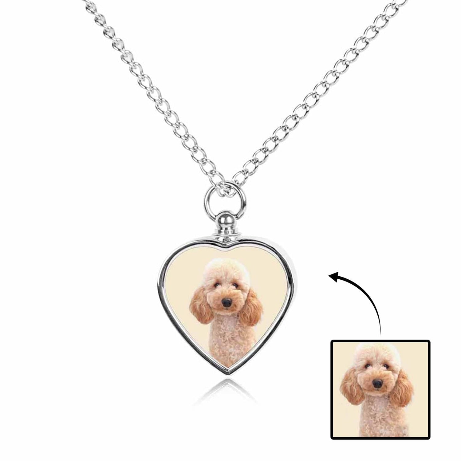 Custom Photo Pet urn Necklace Pet Loss Memorial Necklace Personalized Pet Loss Gift