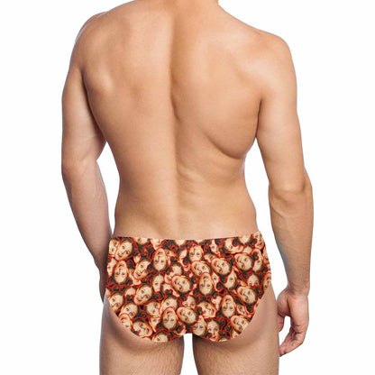 Custom Seamless Face Triangle Swim Briefs Personalized Swim Trunks