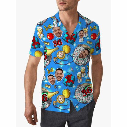 Custom Face&amp;Age Hawaiian Shirts Personalized Men&