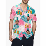Custom Face&Age Hawaiian Shirts for Boyfriend/Husband Beer Aloha Shirts Gift Personalized Birthday Shirts