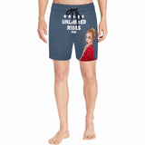 Custom Unlimited Ride Face Drawstring Swim Shorts Personalized Gift for Him