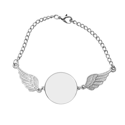 Custom Photo Angel Wings Stainless Steel Bracelet Personalized Bracelet Gift For Per Lover