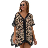 Custom Leopard Face Cover Up Personalized One Piece Cover Up Summer Beach Pool Outfit