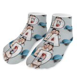 Father's Day-Custom Photo Stitching Dad Socks Low Cut Ankle Socks