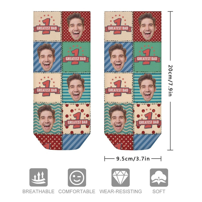 Personalized Dad Socks Custom Face Greatest Dad Ankle Socks For Australian Father's Day