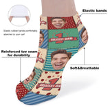 Personalized Dad Socks Custom Face Greatest Dad Ankle Socks For Australian Father's Day