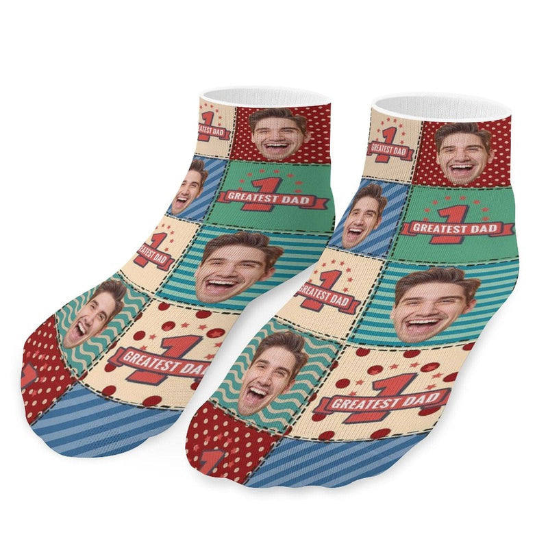 Personalized Dad Socks Custom Face Greatest Dad Ankle Socks For Australian Father's Day