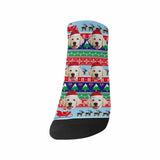 Christmas Custom Photo Sock Dog Face Pet Socks Personalized Christmas Socks Ankle Socks