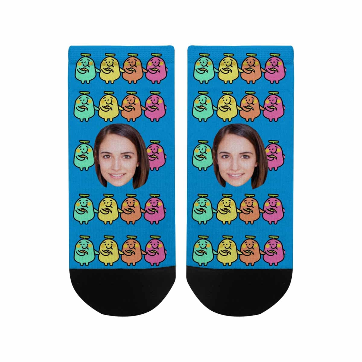 Custom Face Cute Socks Banana Personalized Pohto Socks Men&