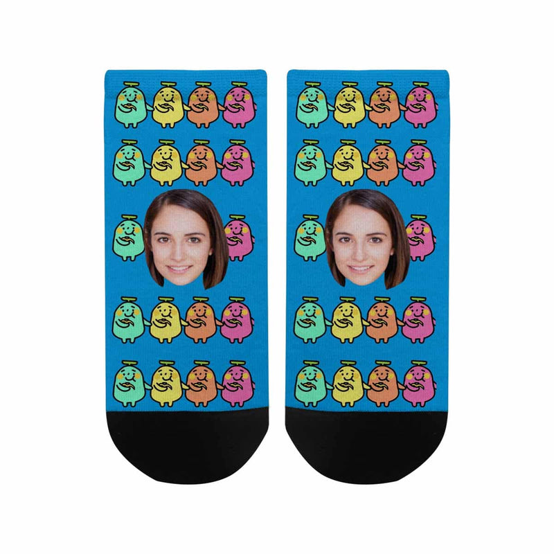 Custom Face Cute Socks Banana Personalized Pohto Socks Men's Ankle Socks