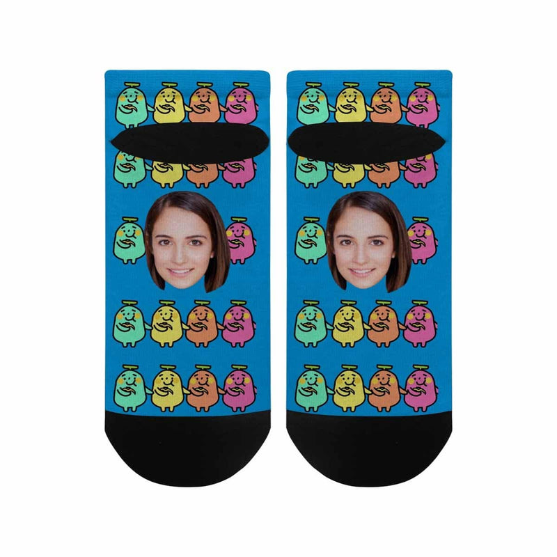 Custom Face Cute Socks Banana Personalized Pohto Socks Men's Ankle Socks