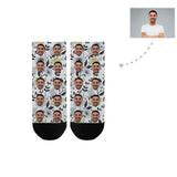 Custom Face Socks Low Cut Ankle Socks Personalized Rose Photo Men's Ankle Socks