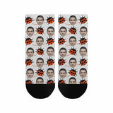 Custom Photo Socks Low Cut Ankle Socks With Boyfriend Face Personalized Ladybug Women's Ankle Socks