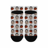 Custom Photo Socks Low Cut Ankle Socks With Boyfriend Face Personalized Ladybug Women's Ankle Socks