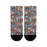 Custom Socks with Boyfriend Face Personalized Fun Women's Ankle Socks