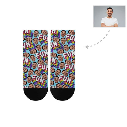 Custom Socks with Boyfriend Face Personalized Fun Women&