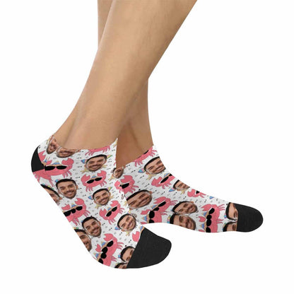 Personalised Socks with Boyfriend Face Custom Cute Crab Women&