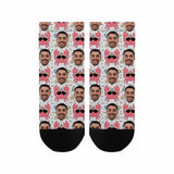 Personalised Socks with Boyfriend Face Custom Cute Crab Women's Ankle Socks