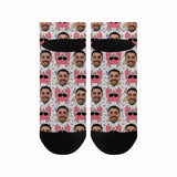 Personalised Socks with Boyfriend Face Custom Cute Crab Women's Ankle Socks