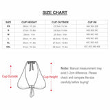 Custom Seamless Face Deep V Neck Halter Strings Bikini Top Personalized Swimsuit Top