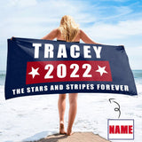 Custom Name 2022 Stars Beach Towel Quick-Dry, Sand-Free, Super Absorbent, Non-Fading, Beach&Bath Towel Beach Blanket Personalized Beach Towel