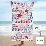 Custom Name Hope Beach Towel Quick-Dry, Sand-Free, Super Absorbent, Non-Fading, Beach&Bath Towel Beach Blanket Personalized Beach Towel Funny Selfie Gift