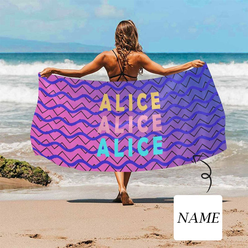 Custom Name Surge Beach Towel Quick-Dry, Sand-Free, Super Absorbent, Non-Fading, Beach&Bath Towel Beach Blanket Personalized Beach Towel Funny Selfie Gift