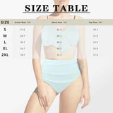 Custom Seamless Face High Waist Bikini Personalized Chest Bow Two-piece Bikini Swimsuit Set