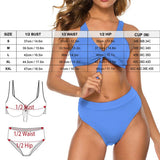 Custom Face Leopard Chest Strap High Waisted Bikini Women's Two Piece Swimsuit Personalized Bathing Suit Summer Beach Pool Outfits