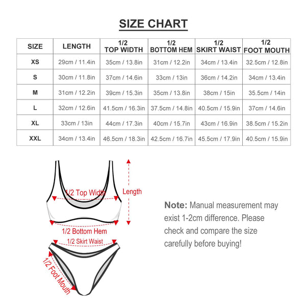 Custom Seamless Face Scoop Neck Sport Top Low Waisted Bikini Personalized Women's Two Piece Swimsuit Beach Outfits