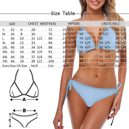 [S-5XL] Custom Pattern Bikini Swimsuit Just Uplode Your Picture Women&