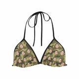 Halter Bikini Top-Custom Boyfriend Face Camouflage Personalized Bikini Swimsuit Top