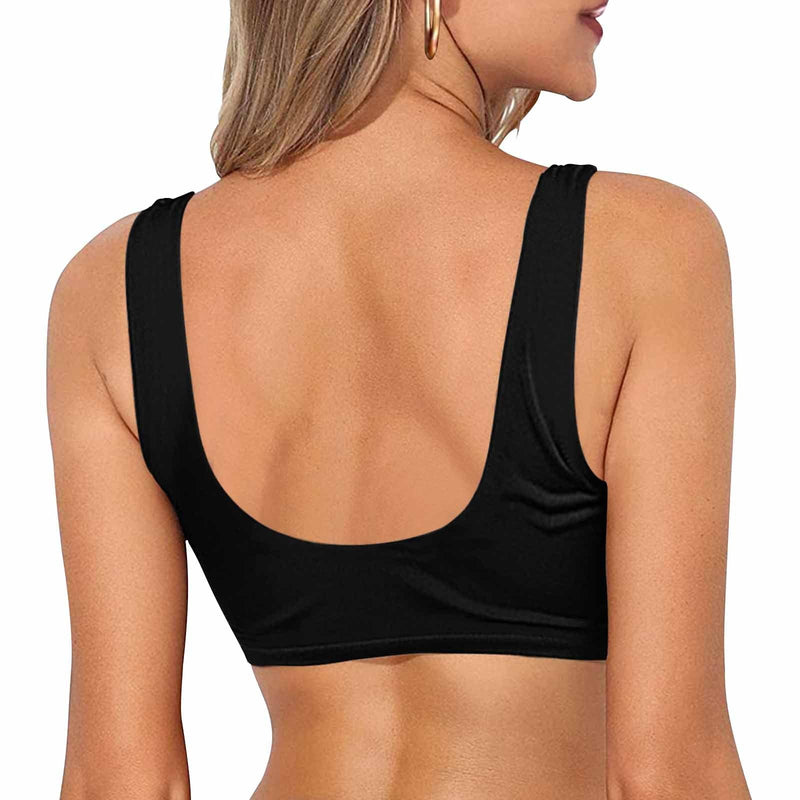 Sport Top-Custom Face Boyfriend Personalized Bikini Swimsuit Top