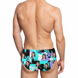 Custom Face Trees Triangle Swim Briefs Personalized Swim Trunks