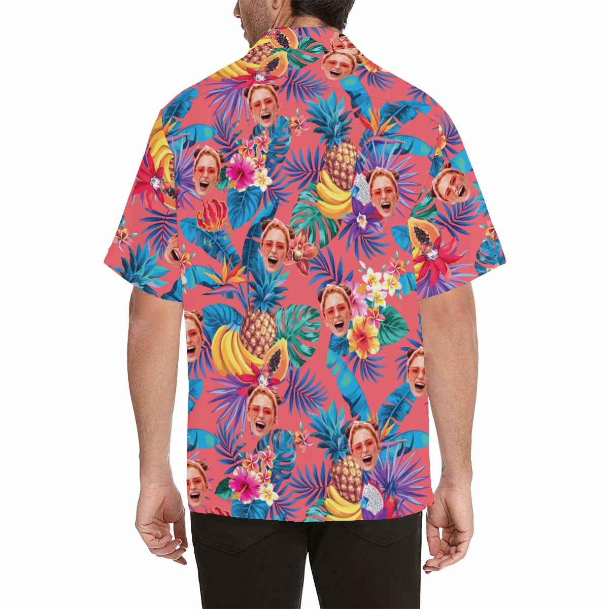 Custom Face Tropical Fruit Hawaiian Shirt Personalized Beachwear