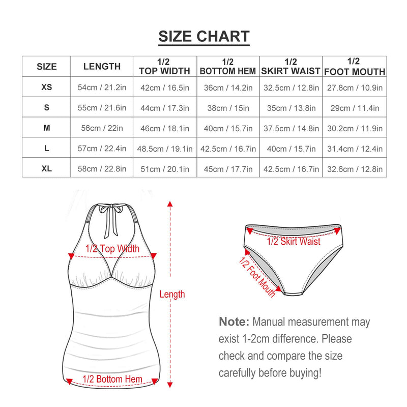 Custom Seamless Face Tankini Top Set Personalized Two Piece Bikini Summer Beach Pool Swimsuit