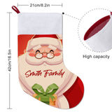 16.5in(L) Super Size-Custom Text Santa Claus Christmas Socks Flip Sequins Christmas Stocking