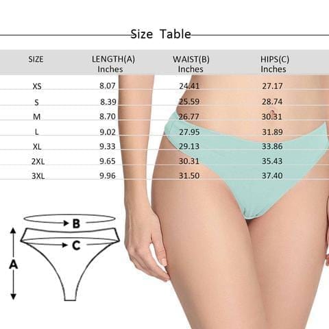 Custom Face Underwear for Her Personalized Cum Lingerie Women's Panties Classic Thongs