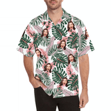 Personalized Couple Matching Hawaiian Shirts Custom Face Beauty Flower Couple Hawaiian Shirts