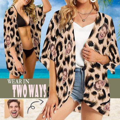 Custom Face Leopard Print Personalized Women&