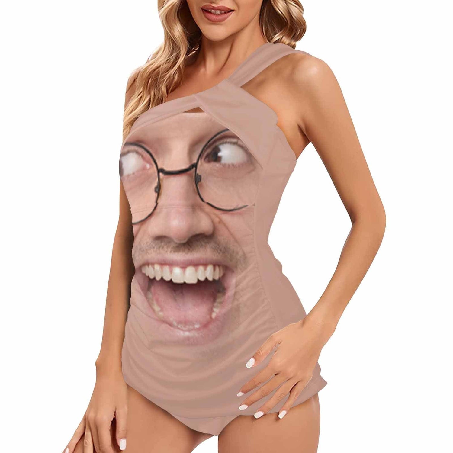 DstoryGifts 288613826712 Custom Face Swimsuit Tankini With Face Personalized Face Women&