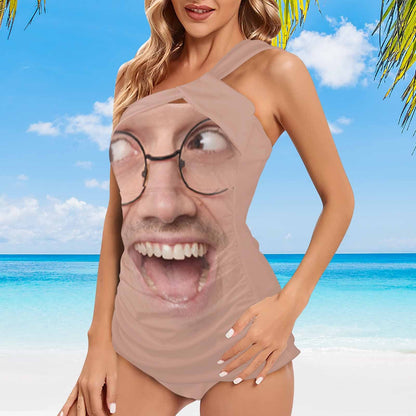 DstoryGifts 288613826712 Custom Face Swimsuit Tankini With Face Personalized Face Women&