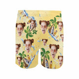 Custom Summer Style Face Drawstring Swim Shorts Personalized Gift for Him