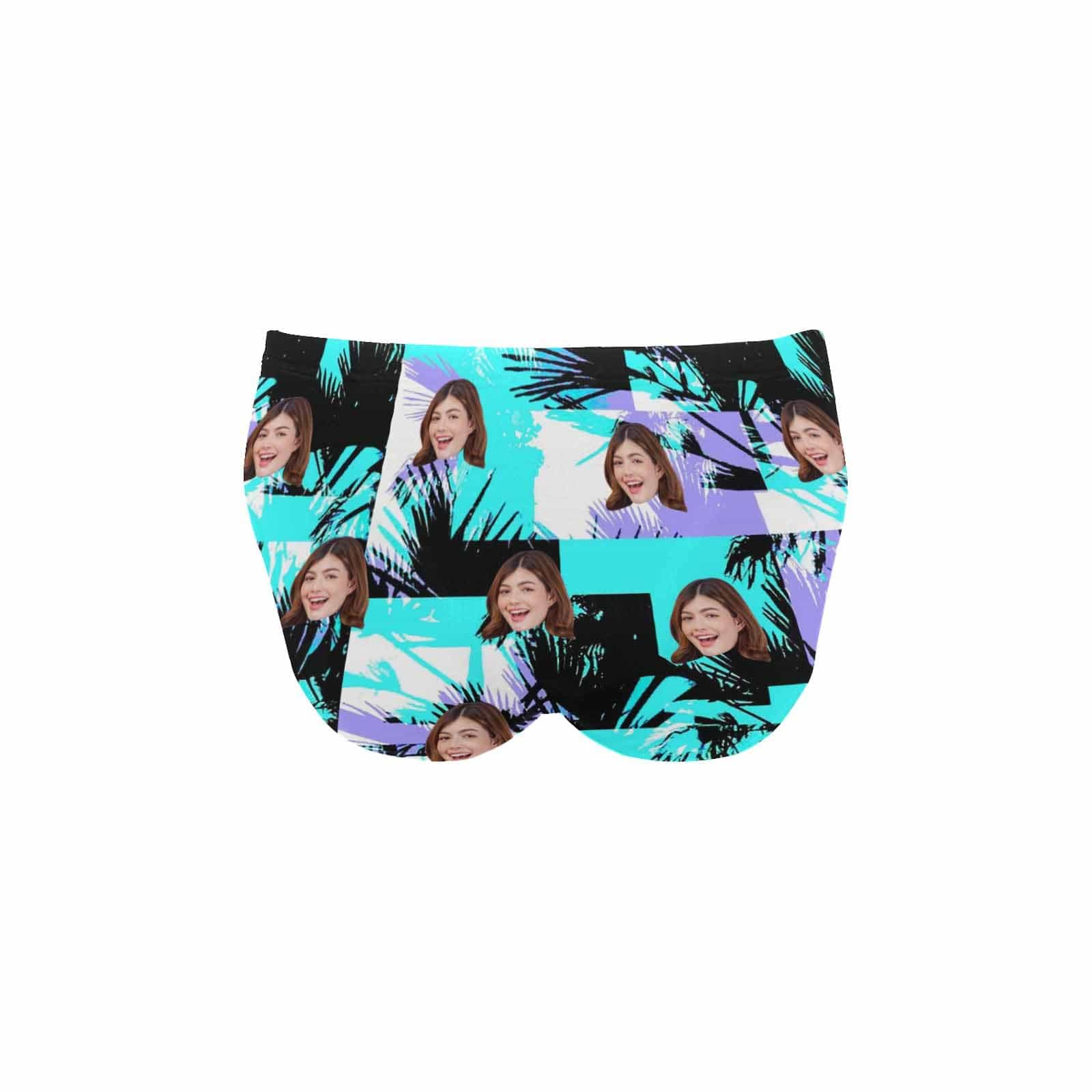 Custom Face Trees Triangle Swim Briefs Personalized Swim Trunks