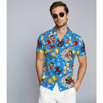 Custom Face&amp;Age Hawaiian Shirts Personalized Men&