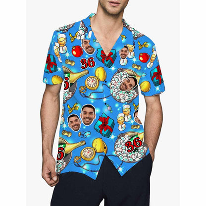 Custom Face&amp;Age Hawaiian Shirts Personalized Men&