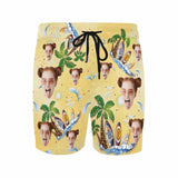 Custom Summer Style Face Drawstring Swim Shorts Personalized Gift for Him