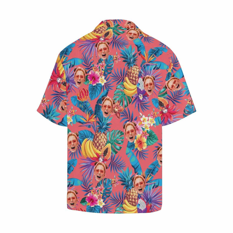 Custom Face Tropical Fruit Hawaiian Shirt Personalized Beachwear