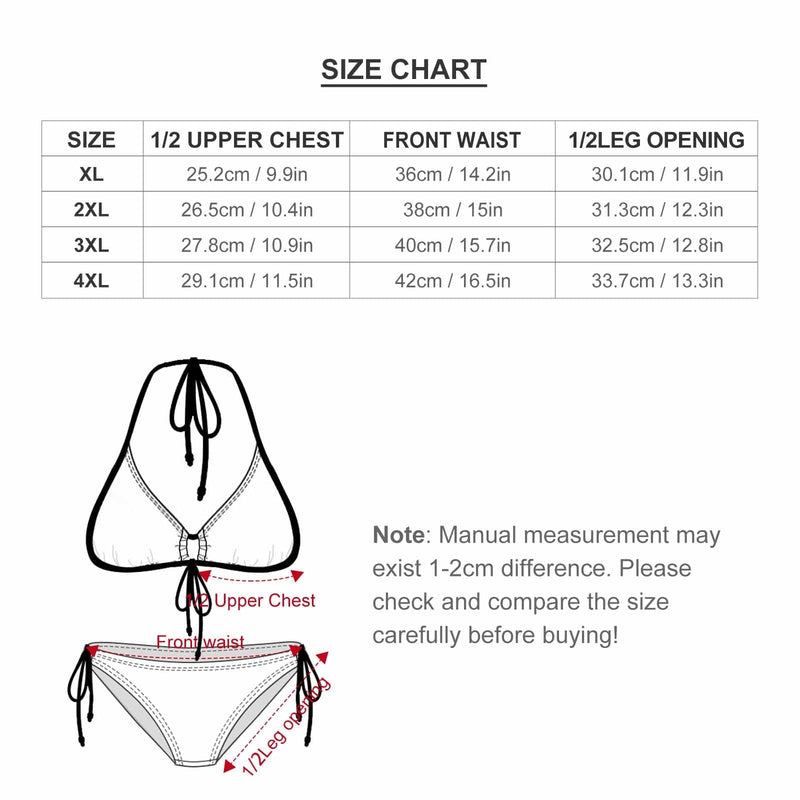 Plus Size Custom Seamless Face Halter Strings Triangle Bikini Personalized Two Piece Swimsuit