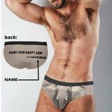 Custom Name Elephant Men's Mid Rise Briefs Personalized Men Underwear